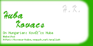 huba kovacs business card